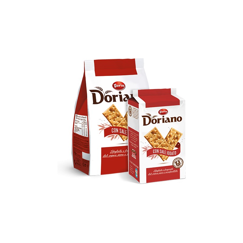 CRACKERS DORIA 700 GR DORIANO SALATI CON SALE IODATO SALATINI GRISSINI  CRACKER