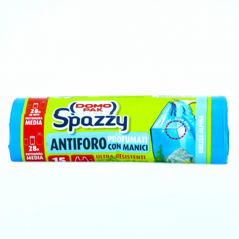 Domopak Spazzy Sacchi Nettezza Antiforo con Manici - Profumato